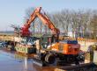 Hitachi ZX220W-7 mobiele graafmachine in de recycling 